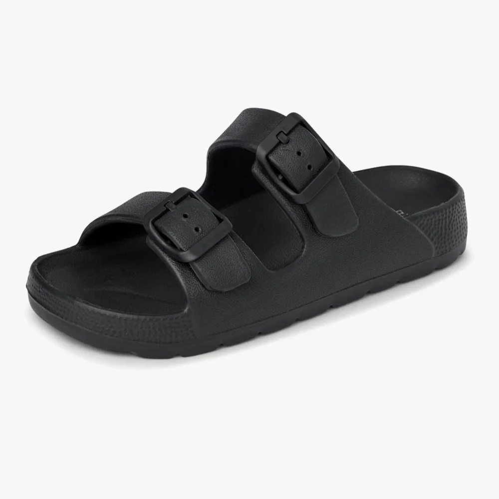 The Childrens Place NWOT Boys Everyday Slip-On Double Buckle Slide Sandals Sz 2